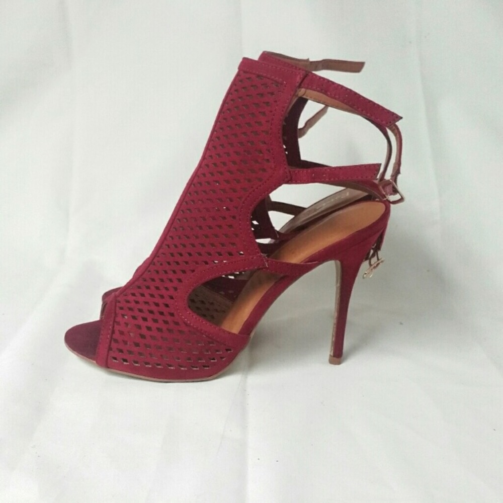 Bonniebel suede velvet buckle high heels